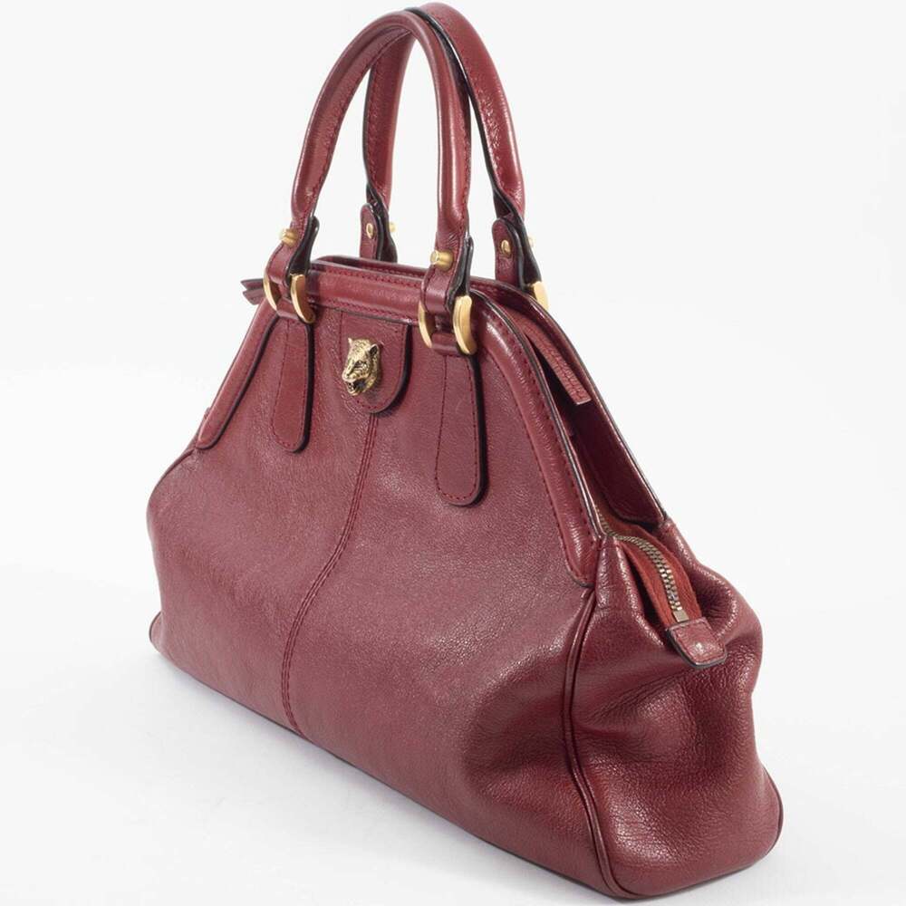 GUCCI Red Leather Shoulder Bag - Picture 9 of 16